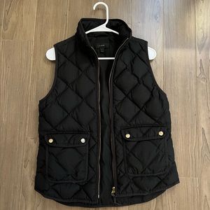 JCrew Black Puffer Vest